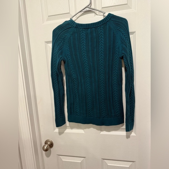 Lands End Teal Knit Sweater Size XS 2-4. - Picture 2 of 5